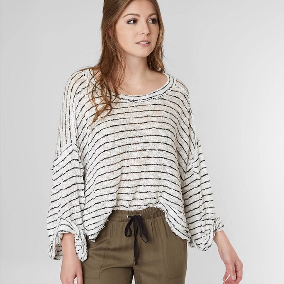 We The Free Black and White Striped Long Sleeve Top - Picture 5 of 5